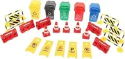 Kisangel Realistic Miniature Traffic Signs Toys Roadblock for Boys and Girls' Play Learning
