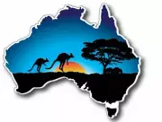 60CM Australian-map-Flag-sticker decal for motorhome, truck, car, caravan-decal