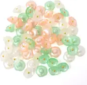 Honbay 60PCS Plastic Flower Buttons Decorative Sewing Buttons Craft Embellishmen