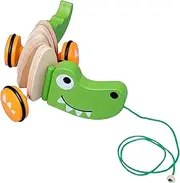 Wooden Pull Toys - Toddler Toy Puppy Pull Along Wooden Walking Toy | Push Developmental Pull Toys Kids Toy with String for Boys & Girls