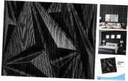 33 Pack 3D Wall Panels for Interior Wall Decor, Modern Black Wood Grain