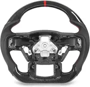 Steering Wheel, Carbon Fiber Steering Grip, Racing Wheel Core, Compatible with Raptor 2017 to 2020, Paddle Hole Steering Wheel Replacement