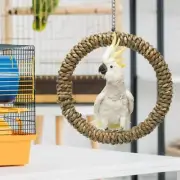 Bird Swing Stand Nest Hanging Round Hanging Rings for Cockatiel Parrots Bird
