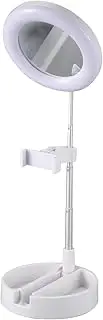 Mellisso Folding LED Ring Light Tricolor Fill Light Mobile Phone Stand for Selfie Makeup Photography Video Live Stream Lamp Shelf