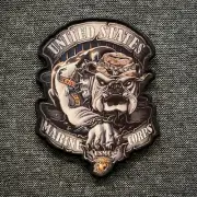 USMC DEVIL DOG USA United States Marine Corps Military Patch Badge Hook & Loop
