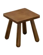 [Furb] Wooden Square Dining Chairs x2 in Walnut