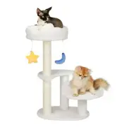 Cloud Cat Tree for Indoor Cats,Cat Scratching Post Cute with Bed,Small Cat Tr...