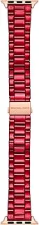 MICHAEL KORS(マイケル・コース) (MIDQG) Michael Kors MKS8047 Women's Red Stainless Steel Apple Watch® Bracelet (38/40/41/42mm Case), red, ワンサイズ