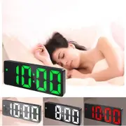 Digital Alarm Clock LED Clock Temperature Display Adjustable Brightness Clock