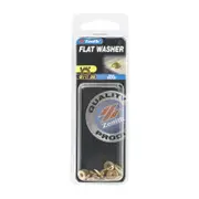 Zenith 1/8" Solid Brass Round Flat Washer - 35 Pack