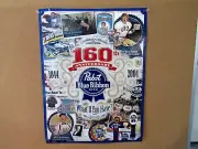 Pabst Blue Ribbon Beer (PBR) 160th Anniversary Poster NEW Old Stock