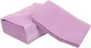 iplusmile Disposable Bibs Purple Bibs for Clinic Use Non Woven Protective Design Practical Safe for Teething and Drooling Cleanup