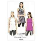 Vogue Sewing Pattern 9109 Misses 14-22 Easy Pullover Sleeveless Tops Tunics