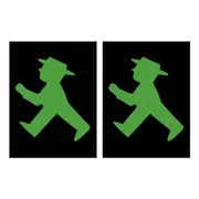 2PK Nostalgic Art Fridge Rectangle Magnet Ampleman Grun 6x8cm