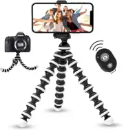 Acuvar Flexible Tripod for iPhone, Android, Camera - Bendable Legs, Adjustabl...