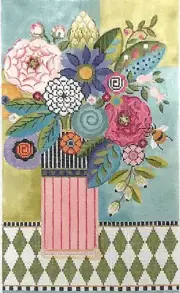 Needlepoint Handpainted Kelly Clark Spring Floral Celebration Kit