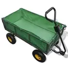 Garden Trolley Hand Cart Wagon Folding Side Utility Transport Wheelbarrow 350kg