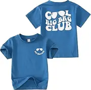 [BOUTIKOME] Big Brother Shirts Toddler Baby Boy Sunglasses Cool Big Bro Club T-Shirt Kid Announcement Tee Big Brother Gift Tops