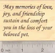 Sympathy in pet loss Rubber Stamp J17114 WM Animal Welfare Pet Loss