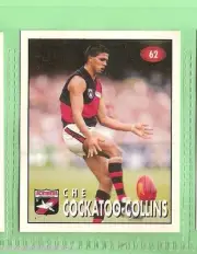 1996 AFL SELECT STICKER #62 CHE COCKATOO-COLLINS, ESSENDON BOMBERS