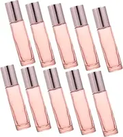 GANAZONO 10Pcs Essential Oil Roller Bottles Convenient Travel Containers with Plated Caps for Oils and Perfumes Refillable and Leak Design for DIY Blends
