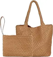 [JINMANXUE] Fashion Woven Bag Shopper Bag Travel Handbags and Purses Women Tote Bag Large Capacity Shoulder Bags