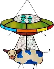 Sun Catchers Hanging Stained Window Hangings Pendant Cow Stained Suncatcher Window Panel Door Hanging Decor Home Decoration Home Decoration