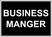BUSINESS MANGER| Laminated Vinyl Decal Sticker Label