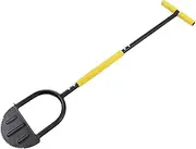 Lawn Edging Tool, Hand Garden Edger Tool Half Moon Grass Rim Cutter with T Handle and Saw Tooth for Garden Lawn Border Path Sidewalk Flower Bed Landscaping, 42.7x8.7 inch