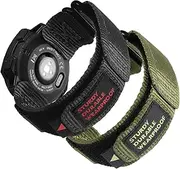 Olytop Tactical Rugged Watch Bands for Garmin Instinct/Instinct 2 Solar, 22mm Nylon Sports Replacement Strap with With Woven Loop Design for Garmin Instinct 2 Tactical/Esports/Tide