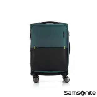 【Samsonite 新秀麗】20吋 STRARIUM 摩登簡約可擴充布面軟殼防潑水登機箱/行李箱/布箱(多色可選)