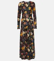 [Ulla Johnson] Ulla Johnson Ceryse floral jersey maxi dress AU 16 blue