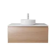 New England Joinery 900mm Slim SilkSurface Top Wall Hung Vanity