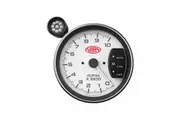 SAAS 127mm 5 Inch Monster 0-10k RPM Tachometer Gauge LED Shift Light White Gauge