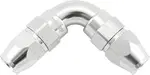 Aeroflow 90 Deg -4AN to -4AN Teflon Full Flow Hose Ends Silve Ptfe - AF593-04-04DS