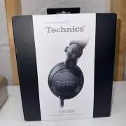 Technics DJ1200 Black Foldable High Input Lightweight Professional DJ Headphones