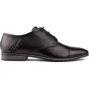 Bugatti Mens Toe Cap Gibson Lace-Up Shoes Black