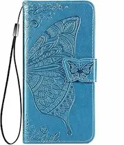 [YukeTop] Case for Oppo A57 4G, PU Leather Flip Folio Wallet Cover, with Card Slots, Case Cover for Oppo A57 4G.(Blue)