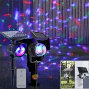 Outdoor Solar Garden Disco Ball Party Lights Portable Rotating Strobe Light NEW
