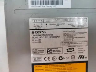 【電腦零件補給站】Sony CRX230AD 52x/32x/52x CD-RW 光碟機 IDE 介面