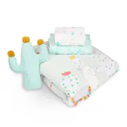 5pc The Peanutshell Little Llama Cotton Baby Cot Bedding Sheet/Pillowcase Set