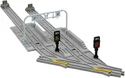 Takara Tomy Plarail J-24 HO Scale Gray Vehicle Track Set (2 Straight Rails, 2 Stoppers)