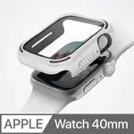 UNIQ TORRES APPLE WATCH 9H鋼化玻璃抗菌錶殼 40MM 白色