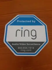 Ring Doorbell Sticker Video Security Camera Door Sign Sticker Outdoor 3.75”