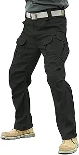 [Wirltte] Mens Cargo Work Combat Trousers Tactical Walking Hiking Cargo Pants with Multi Pockets