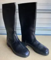 Size 29 cm - Vintage East German Germany Military Army Officer's Jack Boots