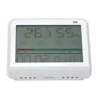 Temperature Humidity Meter Room Thermometer Clock Date Display For Kitchen