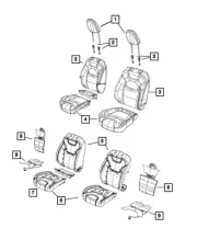 Genuine Mopar Front Seat Back Cover Right 5RA08HL1AD