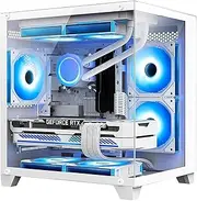 Hoengaegr Panorama Gaming PC - AMD Ryzen 5 5600X, Intel Arc B580 12GB, 16GB DDR4 RAM, 1TB PCIe + 2TB SATA SSD, 11AC WiFi, 650 PSU, Windows 11 Pro - Desktop Computer