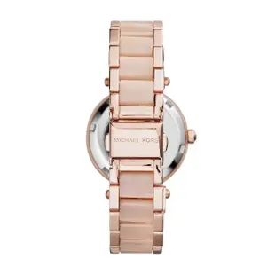 【Michael Kors 官方直營】Parker 魅力奔放玫瑰金鍊帶女錶 手錶 33MM 女MK6110